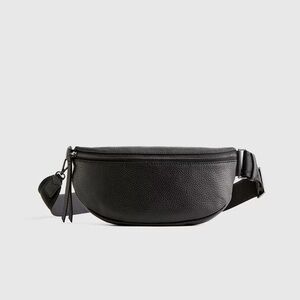Quince Italian pebbled leather sling bag black bum bag fanny pack crossbody
